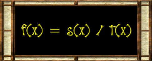 f(x) = s(x)/t(x)