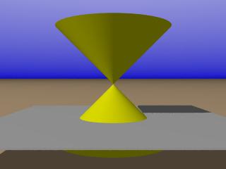 a plane intersecting a cone to form a circle