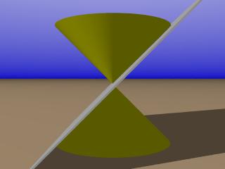 a cone is intersected by a plane forming a line