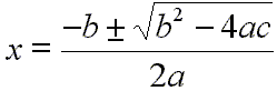 the quadratic formula