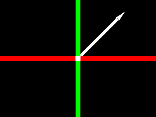 Force vector on (x, y) plane