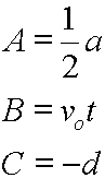 equations for A, B, and C