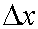 symbol for delta x
